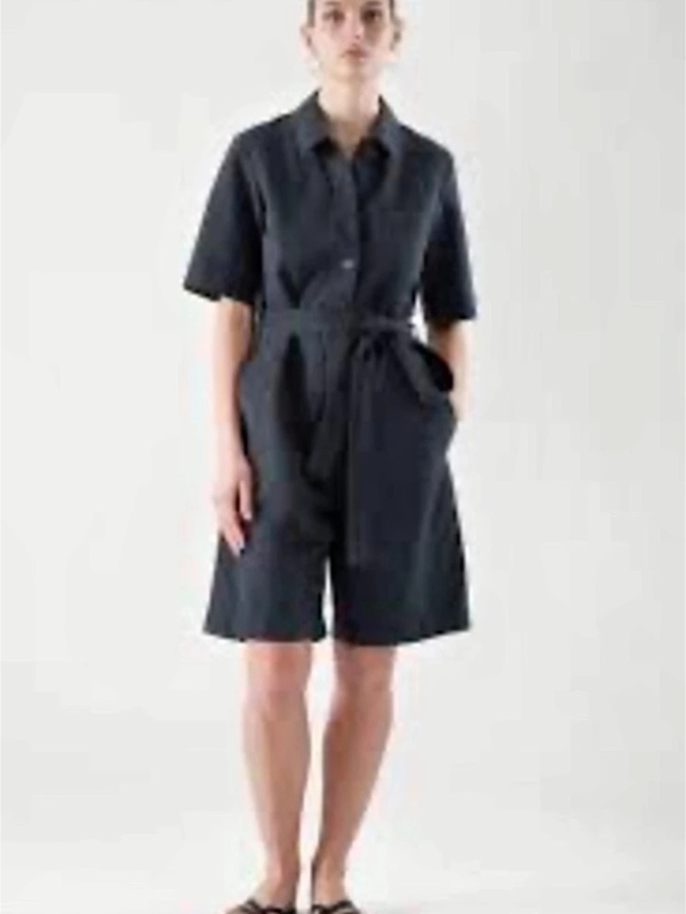 COS Black Utility Romper shorts with pockets Like New